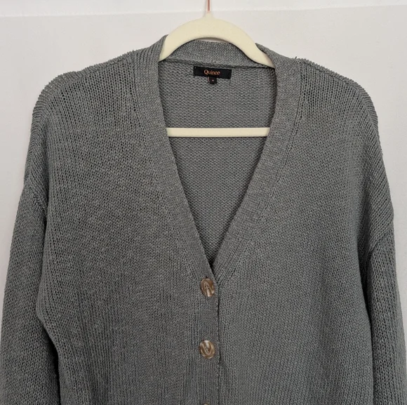 Quince Organic Cotton Linen Cardigan - Picture 3 of 9